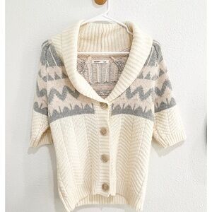 🌿🌻🍃🌟- Short sleeve knit cardigan- size Xsmall 🌿🌻🌟💫